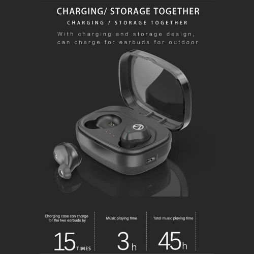  CUFOK Bluetooth Earbuds True Wireless Headphones Waterproof Bluetooth 5.0 in Ear Earphones Touch TWS Ear Buds Noise Cancelling Headset with Microphone for Android iOS Apple iPhone Samsun