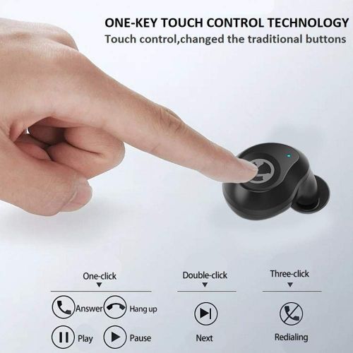  CUFOK Bluetooth Earbuds True Wireless Headphones Waterproof Bluetooth 5.0 in Ear Earphones Touch TWS Ear Buds Noise Cancelling Headset with Microphone for Android iOS Apple iPhone Samsun