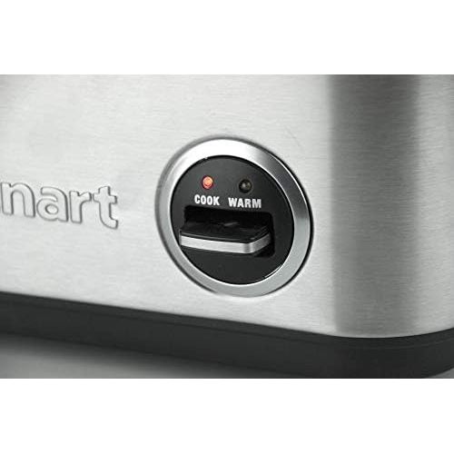  Cuisinart CRC800E Reiskocher (700 watt, fuer 12 Portionen, 1 Liter) metallic