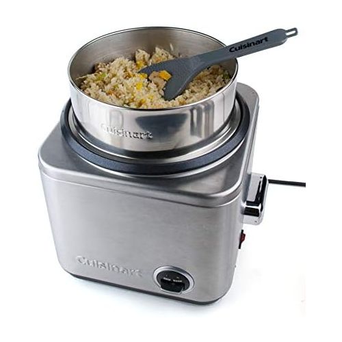  Cuisinart CRC800E Reiskocher (700 watt, fuer 12 Portionen, 1 Liter) metallic