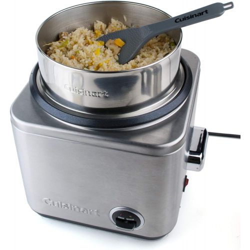  Cuisinart CRC800E Reiskocher (700 watt, fuer 12 Portionen, 1 Liter) metallic