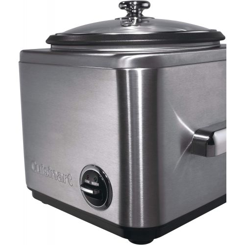  Cuisinart CRC800E Reiskocher (700 watt, fuer 12 Portionen, 1 Liter) metallic