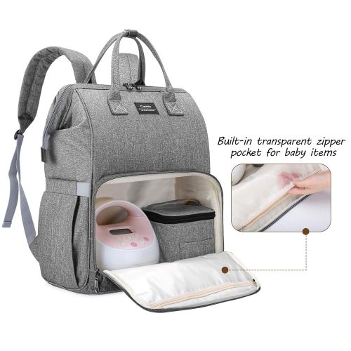  CURMIO Breast Pump Bag Backpack with Inner Divider Compatible for Spectra S1, S2, Medela, Pumping Tote with Compartment for Cooler Bag, with Padded Laptop Sleeve for Working Moms,