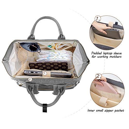  CURMIO Breast Pump Bag Backpack with Inner Divider Compatible for Spectra S1, S2, Medela, Pumping Tote with Compartment for Cooler Bag, with Padded Laptop Sleeve for Working Moms,