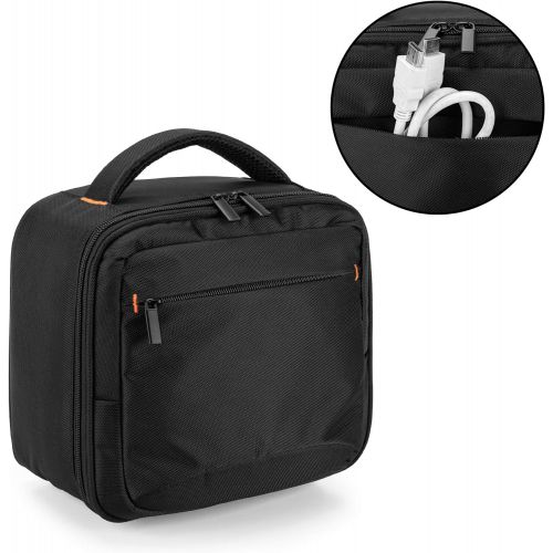  CURMIO Projector Case, Mini Projector Carrying Bag Compatible with DR.J Professional and QKK Mini Projector, Black