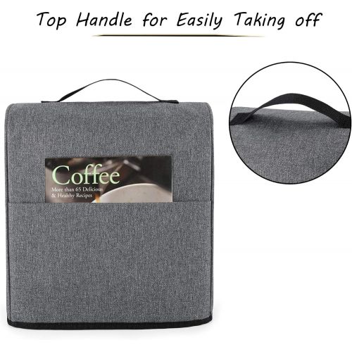  CURMIO Coffee Maker Dust Cover Compatible with Keurig K-Mini and K-Mini Plus, Coffee Making Machine Cover with Pockets for K Cup, Cover Only