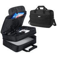 [아마존베스트]CURMIO Travel Carrying Case Compatible with PS4, PS4 Pro, PS3 Game Console and Accessories, Portable Storage Bag Organizer for Playstation 4 Pro Device, Controller, Headset and Cab