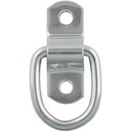 CURT 83730 1 x 1-1/4-Inch Surface-Mounted Trailer D-Ring Tie Down Anchor, 1,200 lbs Capacity, CLEAR ZINC