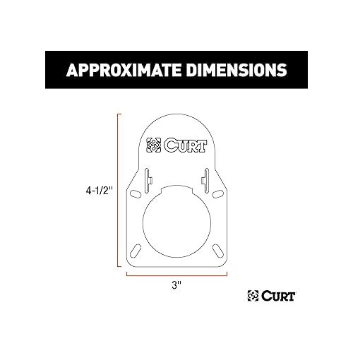  CURT 55417 Truck Bed 7-Way Opening Cover Plate, Compatible with Chevrolet, GMC