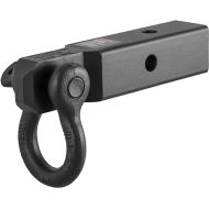 CURT 45832 D-Ring Shackle Mount Trailer Hitch, Fits 2-Inch Receiver, 13,000 lbs, CARBIDE BLACK POWDER COAT