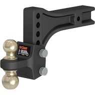CURT HD Adjustable Trailer Hitch Ball Mount with Dual Ball, 2-1/2