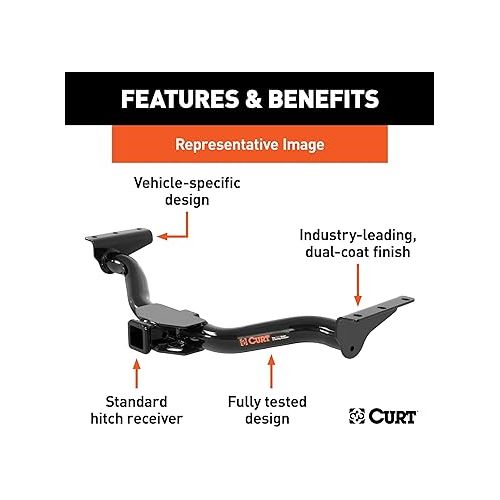  CURT 13281 Class 3 Trailer Hitch, 2-Inch Receiver, Compatible with Select Kia Sportage , Black