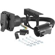 CURT 55774 Dual-Output Vehicle-Side 7-Pin, 4-Pin Connectors, Factory Tow Package and USCAR Socket Required, Black