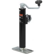 CURT 28351 Weld-On Pipe-Mount Swivel Trailer Jack, 5,000 lbs. 10-3/4 Inches Vertical Travel, CARBIDE BLACK POWDER COAT