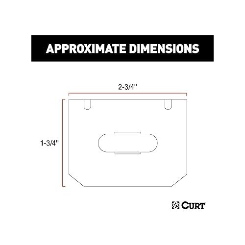  CURT 58301 Vehicle-Side Trailer Wiring Harness Mounting Bracket for 4-Way Flat GLOSS BLACK POWDER COAT