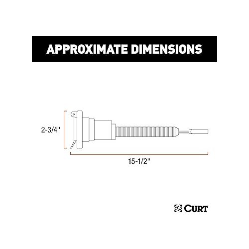  CURT 57184 4-Way Flat Vehicle-Side to 7-Way RV Blade Trailer Wiring Adapter, Black