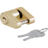 CURT 23022 Brass-Plated Steel Trailer Tongue Coupler Lock, 1/4-Inch Pin Diameter, Up to 3/4-Inch Span