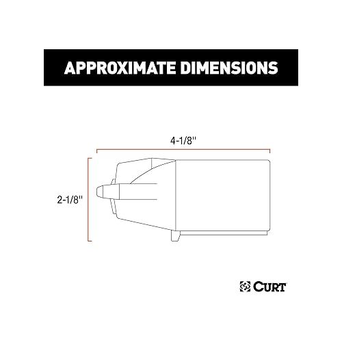  CURT 58145 Heavy-Duty Trailer-Side 7-Pin RV Blade Wiring Harness Connector Black