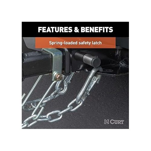  CURT 81277 Snap Hook Trailer Safety Chain Hook Carabiner Clip, 7/16-Inch Diameter, 5,000 lbs, 81277