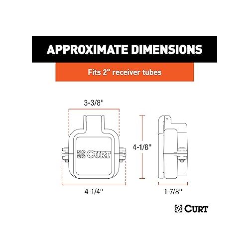  CURT 58265 Protective GMC MultiPro, Chevy Multi-Flex Tailgate Sensor for Towing Accessories, 2-Inch Receiver Hitch Cap,Black