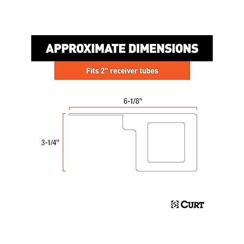  CURT 58001 Easy-Mount Vehicle Trailer Wiring Connector Mounting Bracket for 2-Inch Receiver, 4 or 5-Way Flat