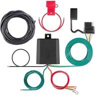 CURT 59496 Weather-Resistant Powered 3-to-2-Wire Splice-in Trailer Tail Light Converter Kit, 4-Pin Wiring Harness , Black