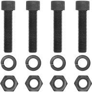 CURT 48334 Pintle Hitch Mount 1/2-Inch Hardware Kit, 4 Bolts, Black, Grade 8