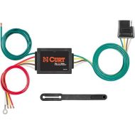 CURT 56175 Non-Powered 3-to-2-Wire Splice-in Tail Light Converter, 4-Pin Wiring Harness , Black