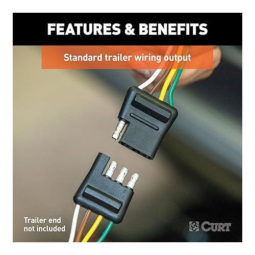  Curt Manufacturing 56094 Vehicle-Side Custom 4-Pin Trailer Wiring Harness,Fits Select Chevrolet Equinox,GMC Terrain