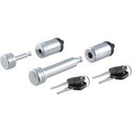 CURT 23526 Trailer Lock Set for 2-Inch Receiver, 7/8-Inch Coupler Latch Span, Chrome