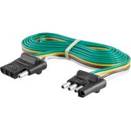 CURT 58051 Vehicle-Side and Trailer-Side 4-Pin Flat Wiring Harness with 72-Inch Wires