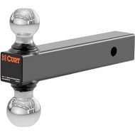 CURT 45665 Multi-Ball Trailer Hitch Ball Mount, 2, 2-5/16-Inch Balls, Fits 2-Inch Receiver, 10,000 lbs