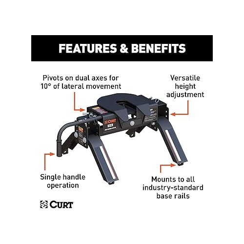  CURT 16115 E16 5th Wheel Hitch, 16,000 lbs