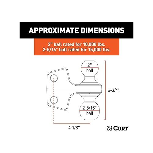  CURT 45952 Replacement Rebellion XD Dual Ball, 2, 2-5/16-Inch, Up to 15K