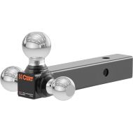 CURT 45001 Multi-Ball Trailer Hitch Ball Mount, 1-7/8, 2, 2-5/16-Inch Balls, Fits 2-Inch Receiver, 10,000 lbs