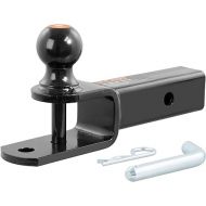 CURT 45009 3-in-1 ATV Trailer Hitch Mount, 2-Inch Ball, Clevis Pin, 5/8-Inch Hole, Fits 2-Inch Receiver, Gloss Black Powder Coat