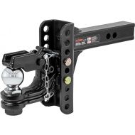 CURT 45907 Adjustable Pintle Hitch Combination, 2-Inch Receiver, 6-Inch Drop, 2-5/16-Inch Ball, 13,000 lbs, CARBIDE BLACK POWDER COAT