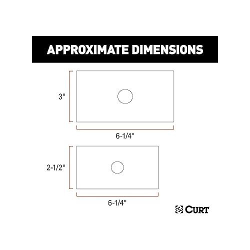  CURT 45408 Trailer Hitch Receiver Adapter Reducer Sleeve Set, 3 to 2-1/2 or 2-Inch, 2-Piece, Black