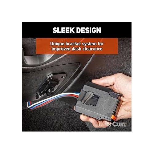  CURT 51126 Discovery Next Time-Delay Electric Trailer Brake Controller, Fully Adjustable, Low Profile, 2-4 Axles, Plug-and-Play