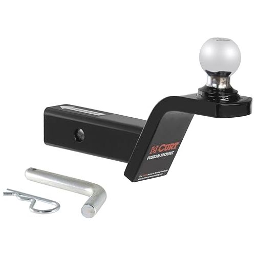  CURT 45155 Fusion Trailer Hitch Mount with 2-Inch Ball & Pin, Fits 2-In Receiver, 7,500 lbs, 2