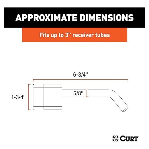  CURT 23021 Trailer Hitch Lock, 5/8-Inch Pin Diameter, Fits Most 3-Inch Receivers