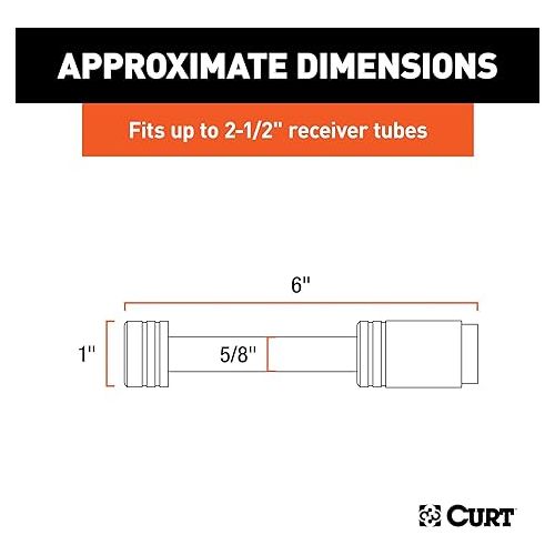  CURT 23528 Trailer Hitch Lock, 5/8-Inch Pin Diameter, Fits 2 or 2-1/2-Inch Receiver, Chrome