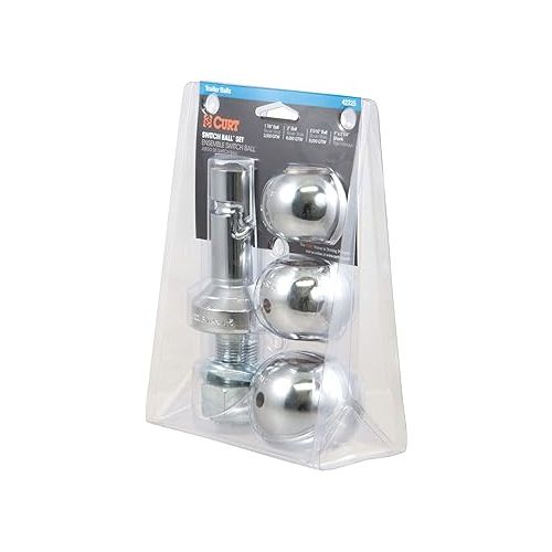  CURT Manufacturing CURT 42225 1-7/8, 2 and 2-5/16-Inch Chrome Steel Switch Ball Set, Up to 8,000 lbs. GTW