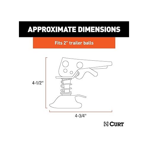  CURT 25294 Posi-Lock Coupler Replacement Latch for CURT #25101 or #25210, CLEAR ZINC