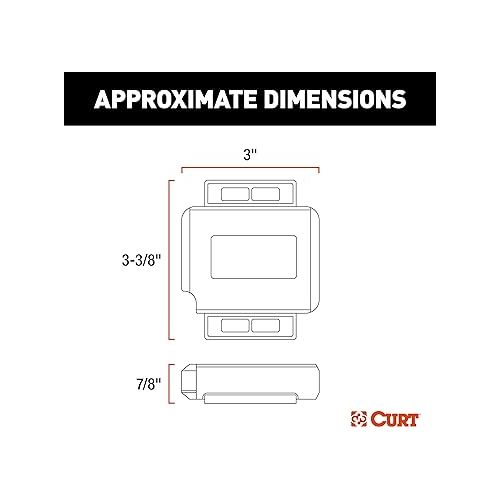  CURT 51190 Echo Under-Dash Electric Trailer Brake Controller with Bluetooth-Enabled Smartphone Connection, Proportional, Plastic