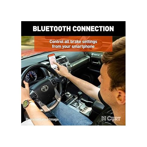  CURT 51190 Echo Under-Dash Electric Trailer Brake Controller with Bluetooth-Enabled Smartphone Connection, Proportional, Plastic