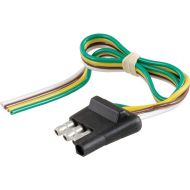 CURT 58030 Trailer-Side 4-Pin Flat Wiring Harness with 12-Inch Wires