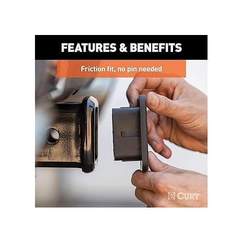  CURT 45554 Trailer Hitch Mount, 2-Inch Ball, Lock, Fits 2-In Receiver, 7,500 lbs, 4