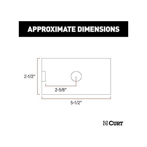  CURT 45405 Trailer Hitch Receiver Adapter Reducer Sleeve, 2-1/2 to 2-Inch, Carbide Black Powder Coat