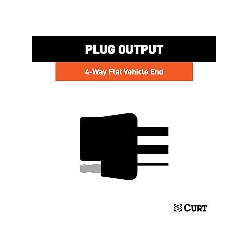  CURT 59190 Powered 3-to-2-Wire Splice-in Trailer Tail Light Converter Kit, 4-Pin Wiring Harness